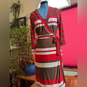 Wrap Dress Striped M